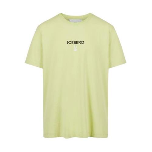 Iceberg Gul T-shirt med logotyp Yellow, Herr