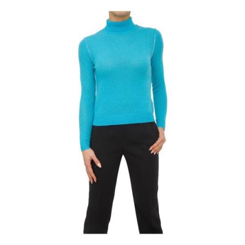 Nenette Turkos Turtleneck Tröja Blue, Dam