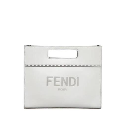 Fendi Vintage Pre-owned Laeder handvskor White, Dam