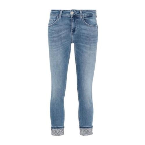 Liu Jo Blå Denim Jeans med Strassdekoration Blue, Dam