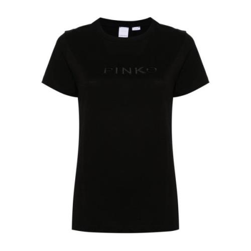 Pinko Svarta Bomull T-shirts och Polos Black, Dam