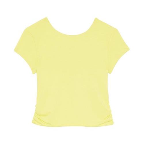 Patrizia Pepe T-Shirt Cut-out back top T-Shirt med öppen rygg Yellow, ...