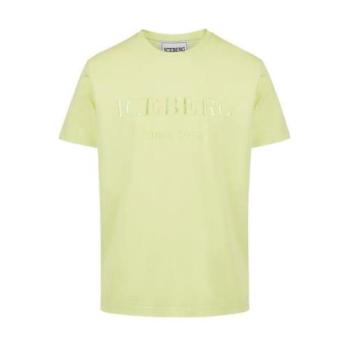 Iceberg Gul T-shirt med broderad logotyp Yellow, Herr