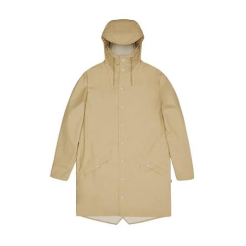 Rains Lång Jacka W3 Sand Beige, Dam