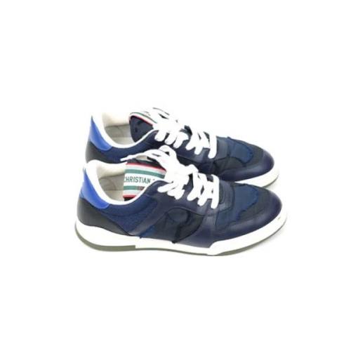 Dior Vintage Pre-owned Tyg sneakers Blue, Dam