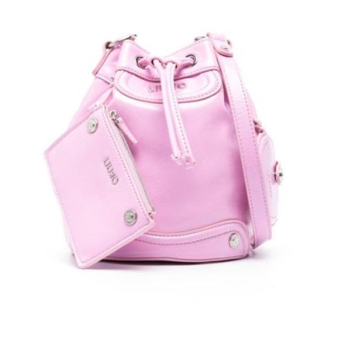 Liu Jo Rosa Väska med Sprickeffekt och Spegeldetalj Pink, Dam