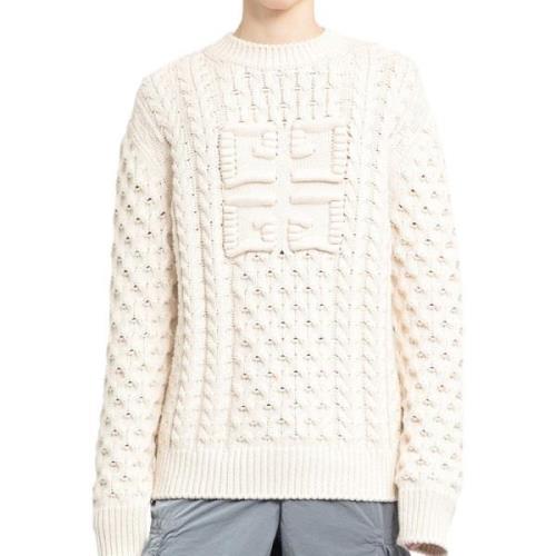Givenchy Chunky Weight Crewneck Sweater Beige, Herr
