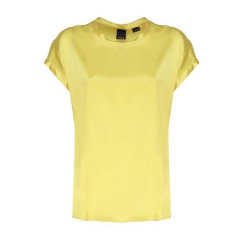 Pinko Bomullsblandade T-shirts och Polos Yellow, Dam