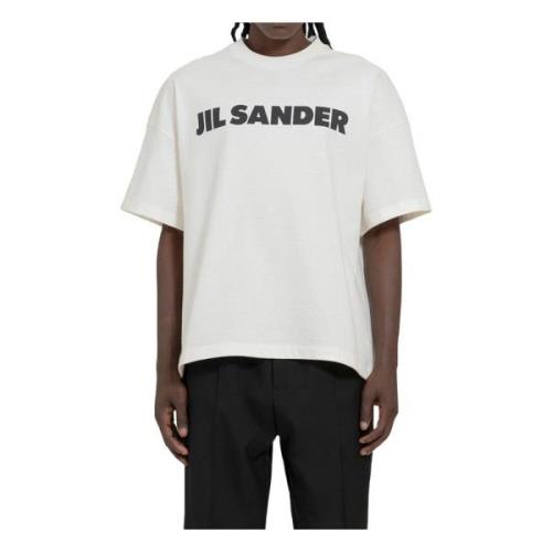 Jil Sander Cosmic Latte Logo T-Shirt White, Herr