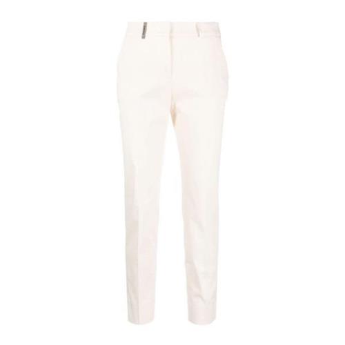 Peserico Cropped Trousers Beige, Dam