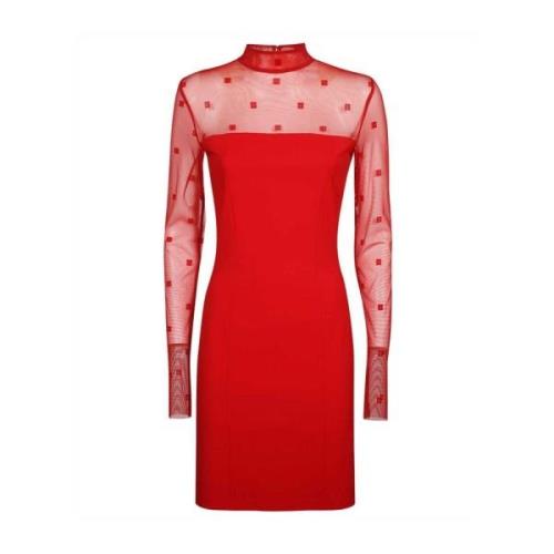 Givenchy 4G Klänning med Långa ärmar Red, Dam