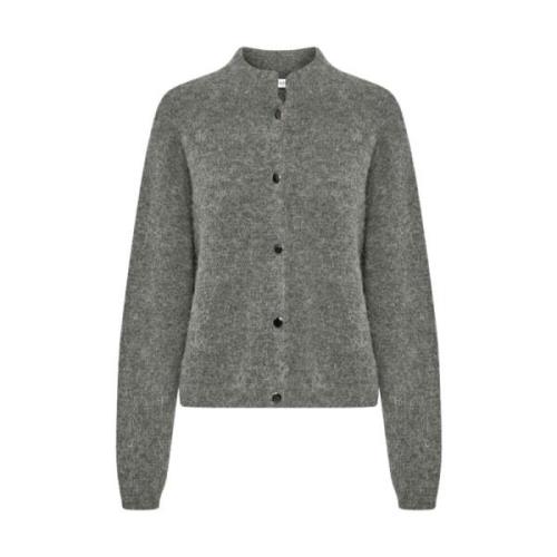 Gestuz Grå Alphagz Kort Cardigan Gray, Dam