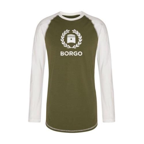 Borgo Siracusa Longlap Oliv T-shirt Green, Herr