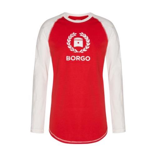 Borgo Siracusa Longlap Röd T-shirt Red, Herr