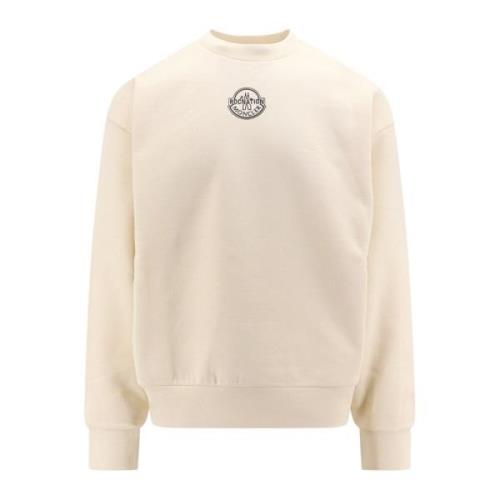 Moncler Vit Oversize Sweatshirt Beige, Herr