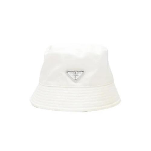 Prada Vintage Pre-owned Tyg hattar-och-kepsar White, Dam