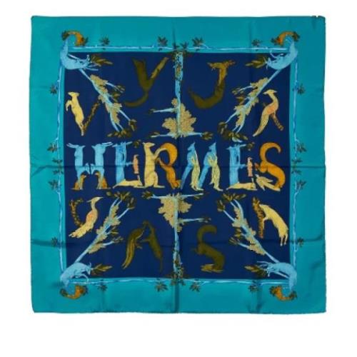 Hermès Vintage Pre-owned Silke sjalar Blue, Dam