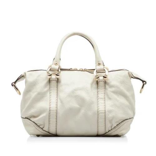 Gucci Vintage Pre-owned Laeder handvskor White, Dam