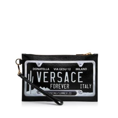 Versace Pre-owned Pre-owned Laeder handvskor Black, Dam