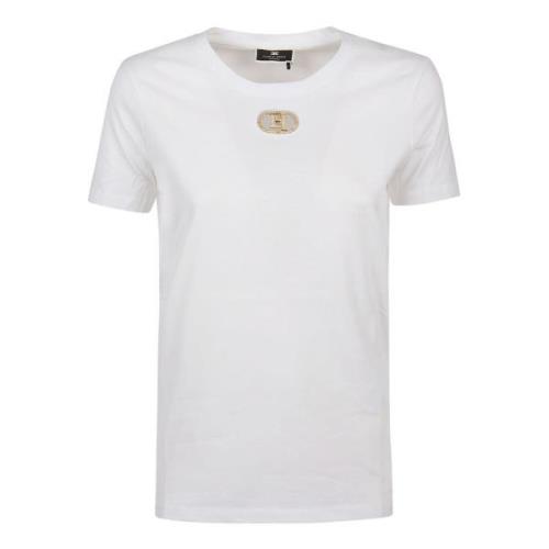 Elisabetta Franchi Gesso T-shirt för kvinnor White, Dam