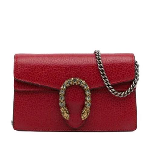 Gucci Vintage Pre-owned Laeder axelremsvskor Red, Dam