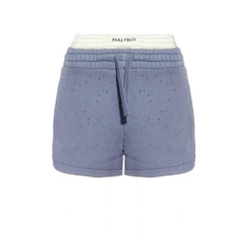 Halfboy Shorts med vintageeffekt Blue, Dam