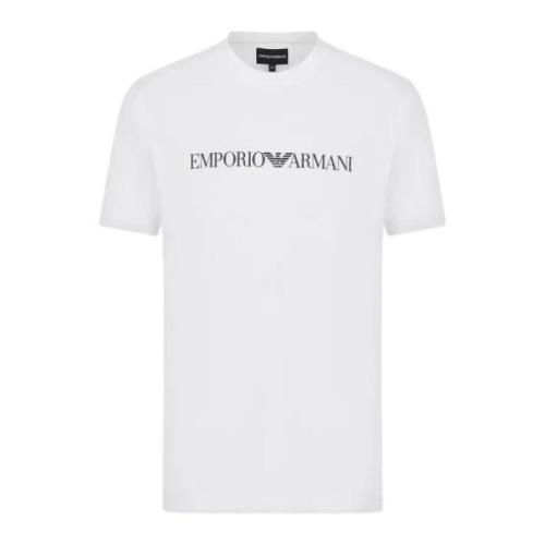Emporio Armani Herr Crew Neck Logo T-shirt White, Herr