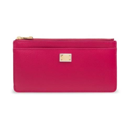 Dolce & Gabbana Plånbok i läder med logotillämpning Pink, Dam