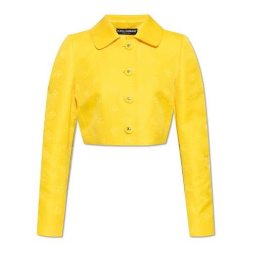 Dolce & Gabbana Kort blazer Yellow, Dam