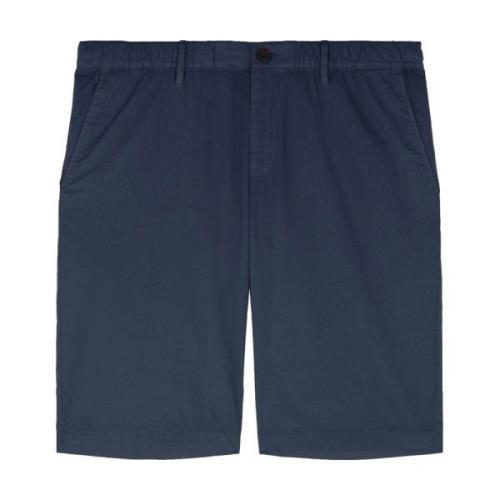 Paul & Shark Bomull Ultra-L Bermuda Shorts med Dragsko Blue, Herr