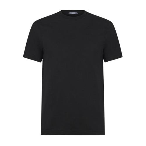 Zanone T-Shirts Black, Herr