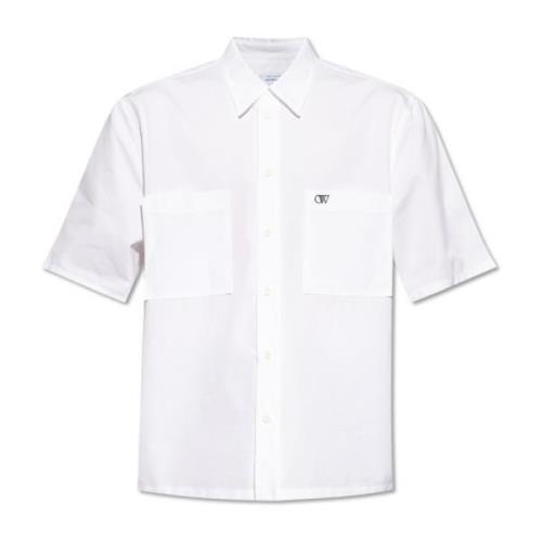 Off White Skjorta med logotyp White, Herr