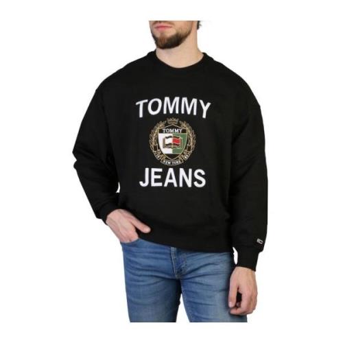 Tommy Hilfiger Herr Bomullssweatshirt med Applikationer Black, Herr