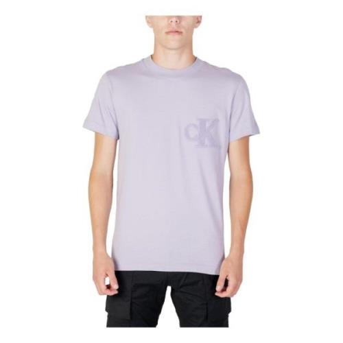 Calvin Klein Jeans Lila Kortärmad T-shirt Purple, Herr
