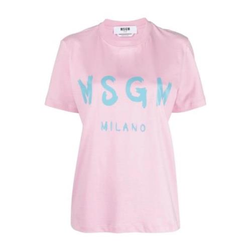 Msgm Snygga T-Shirts Pink, Dam