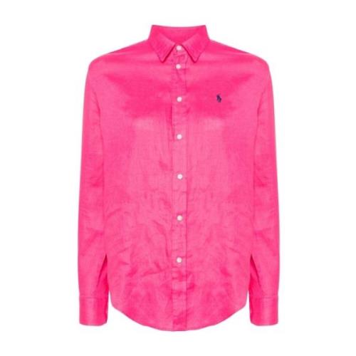 Ralph Lauren Skjortor med lång ärm och knappknäppning Pink, Dam