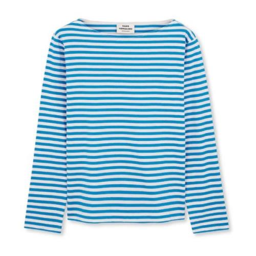 Mads Nørgaard Mjuka Single Silke Tops T-Shirts, Blå Blue, Dam