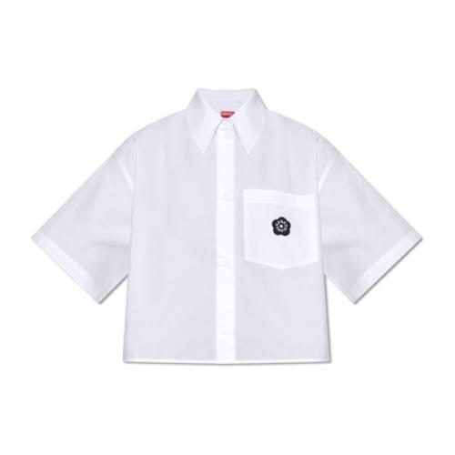 Kenzo Skjorta med logotyp White, Dam