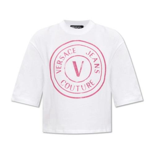 Versace Jeans Couture Bomull T-shirt White, Dam