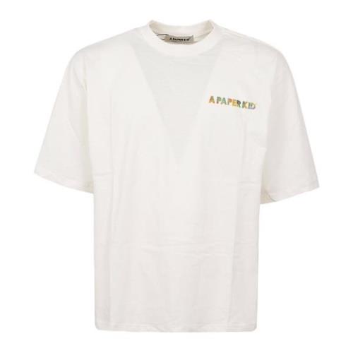 A Paper Kid Kräm Unisex T-shirt White, Herr
