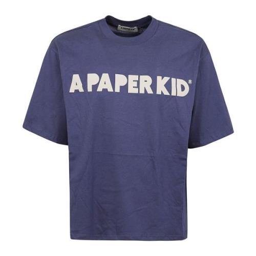 A Paper Kid Blå Unisex T-Shirt Blue, Herr
