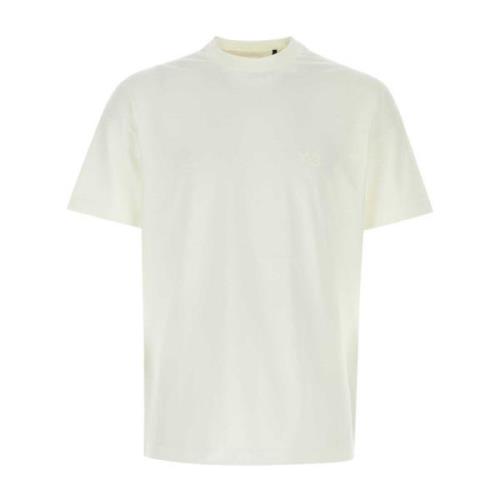 Y-3 Ivory Bomull T-shirt White, Herr