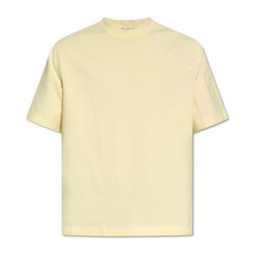Burberry Rutig T-shirt Yellow, Herr