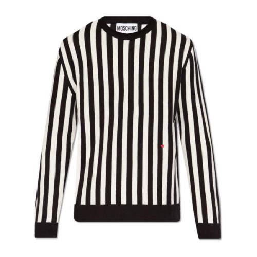 Moschino Striped sweatshirt White, Herr