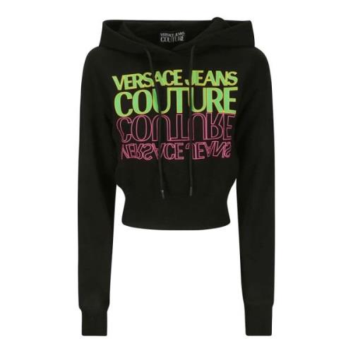 Versace Jeans Couture Huvtröja med Dragkedja Black, Dam