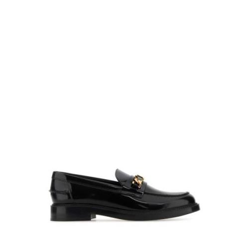 Tod's Svarta läderloafers Black, Dam