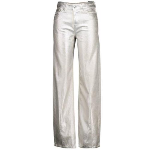 Drykorn Vida Metallic Jeans för Damer Gray, Dam