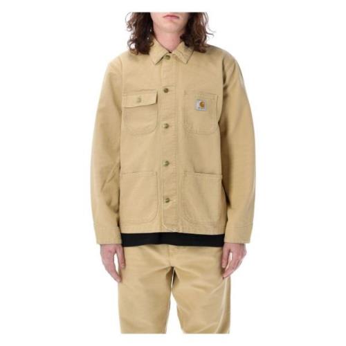 Carhartt Wip Michigan Jacka - Bourbon Åldrat Canvas Beige, Herr