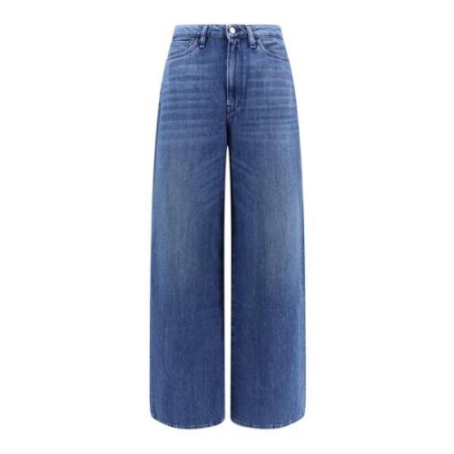 3X1 Blå Flare Jeans Blue, Dam