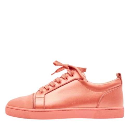 Christian Louboutin Pre-owned Pre-owned Satin sneakers Pink, Dam
